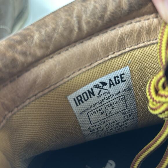 Iron Age Boots Men's 11M Reinforcer 6" Wedge Work IA5061 Steel Toe EH ASTM F2413 - Picture 7 of 10